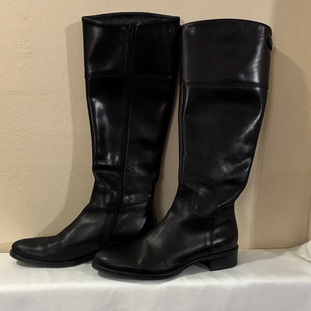 TREMP Elegant Black Leather Women's Boots